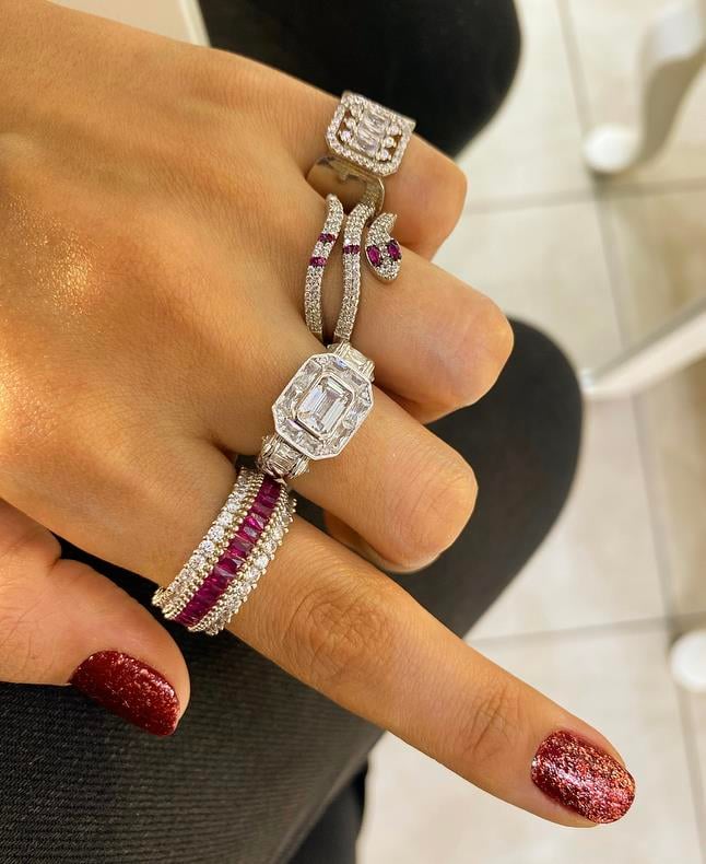 İthal Fuşya Snake Yüzük