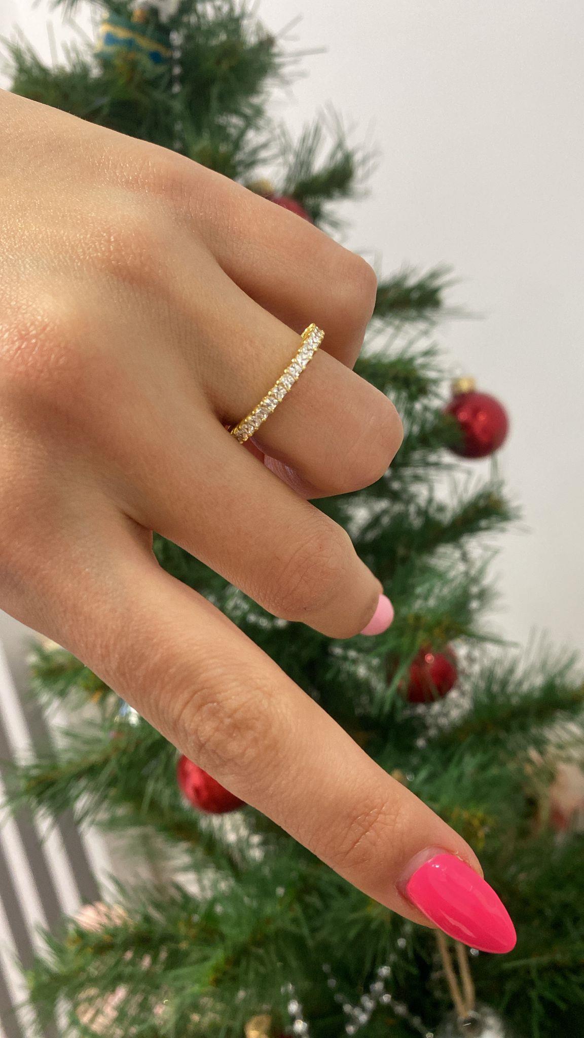 İthal Goldie Kare Tamtur Yüzük