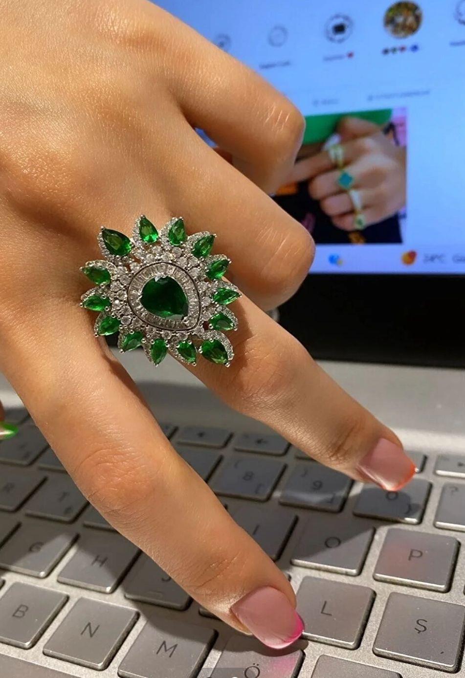 İthal Greeny Drop Yüzük