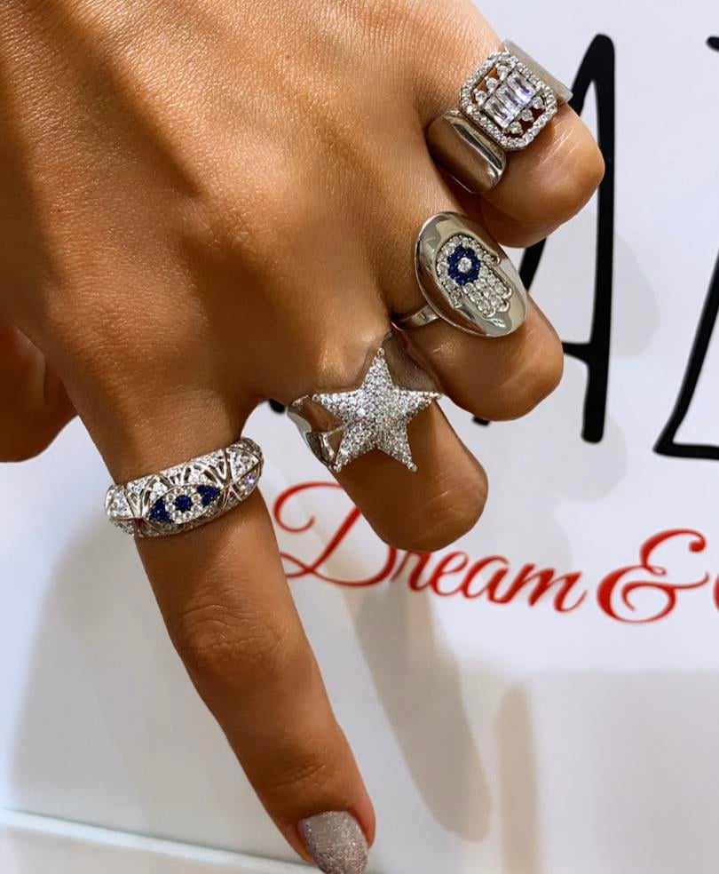 İthal Hamsa Yüzük