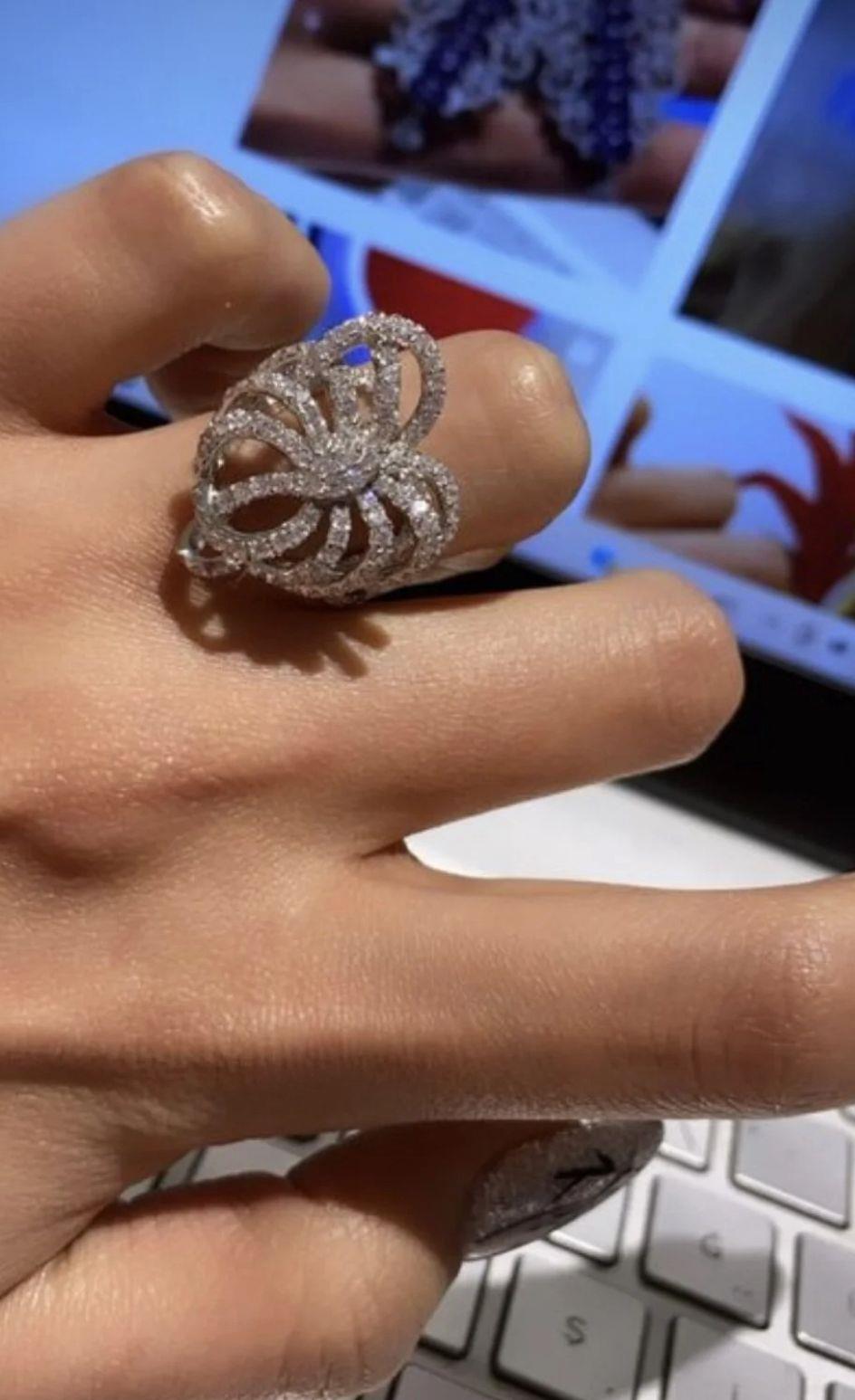 İthal Heart Flowers Yüzük