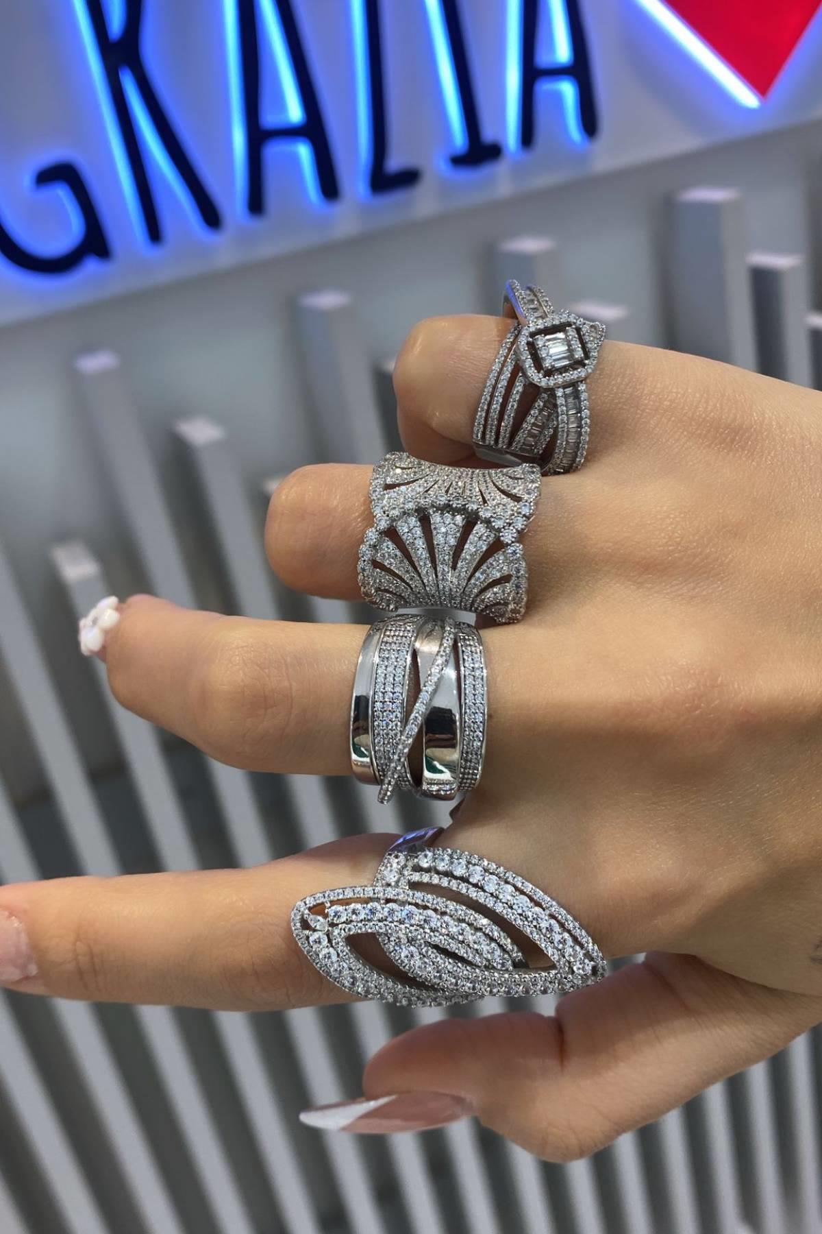 İthal İç İçe Markiz Yüzük