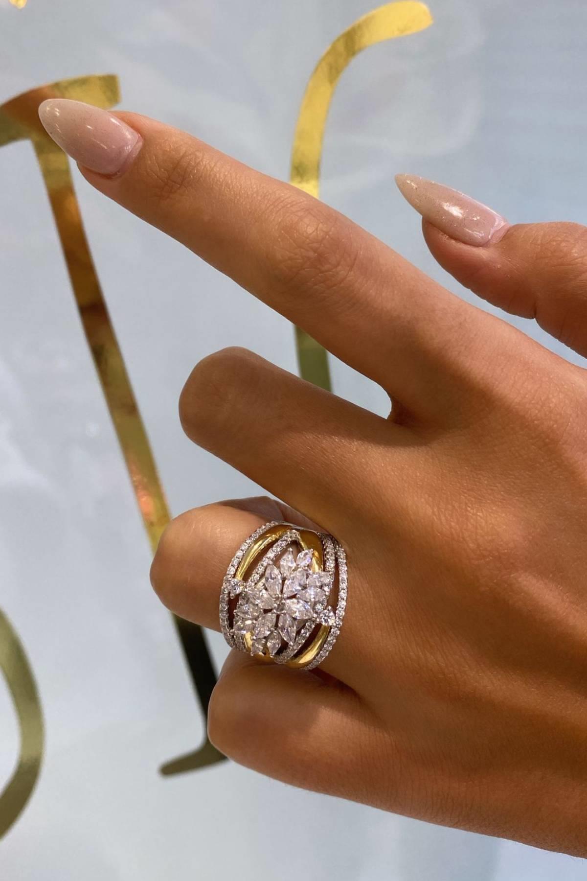 İthal Marquise Goldy Yüzük