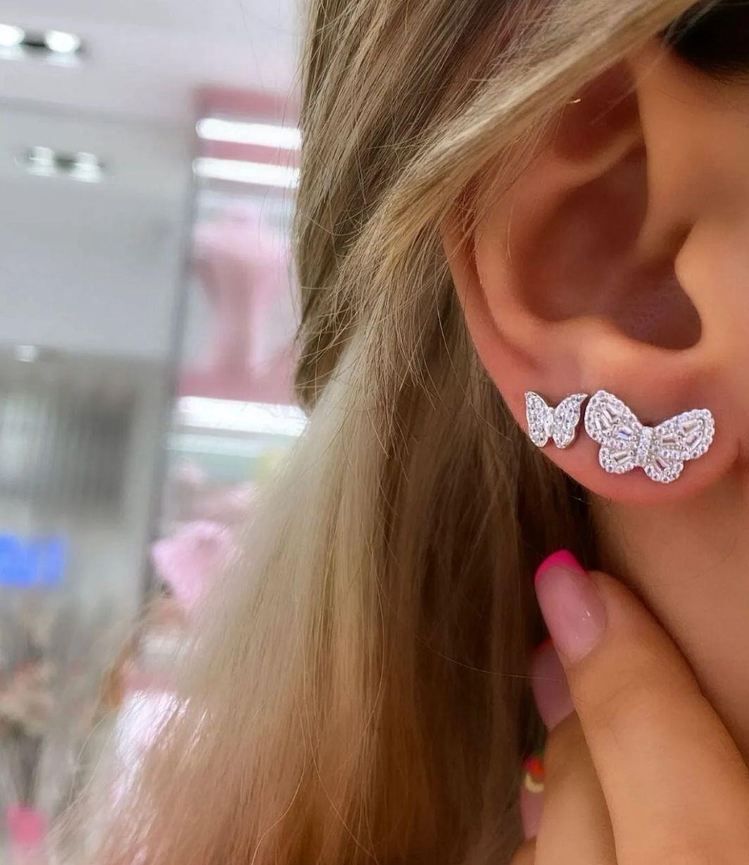 İthal Miny Butterfly Küpe