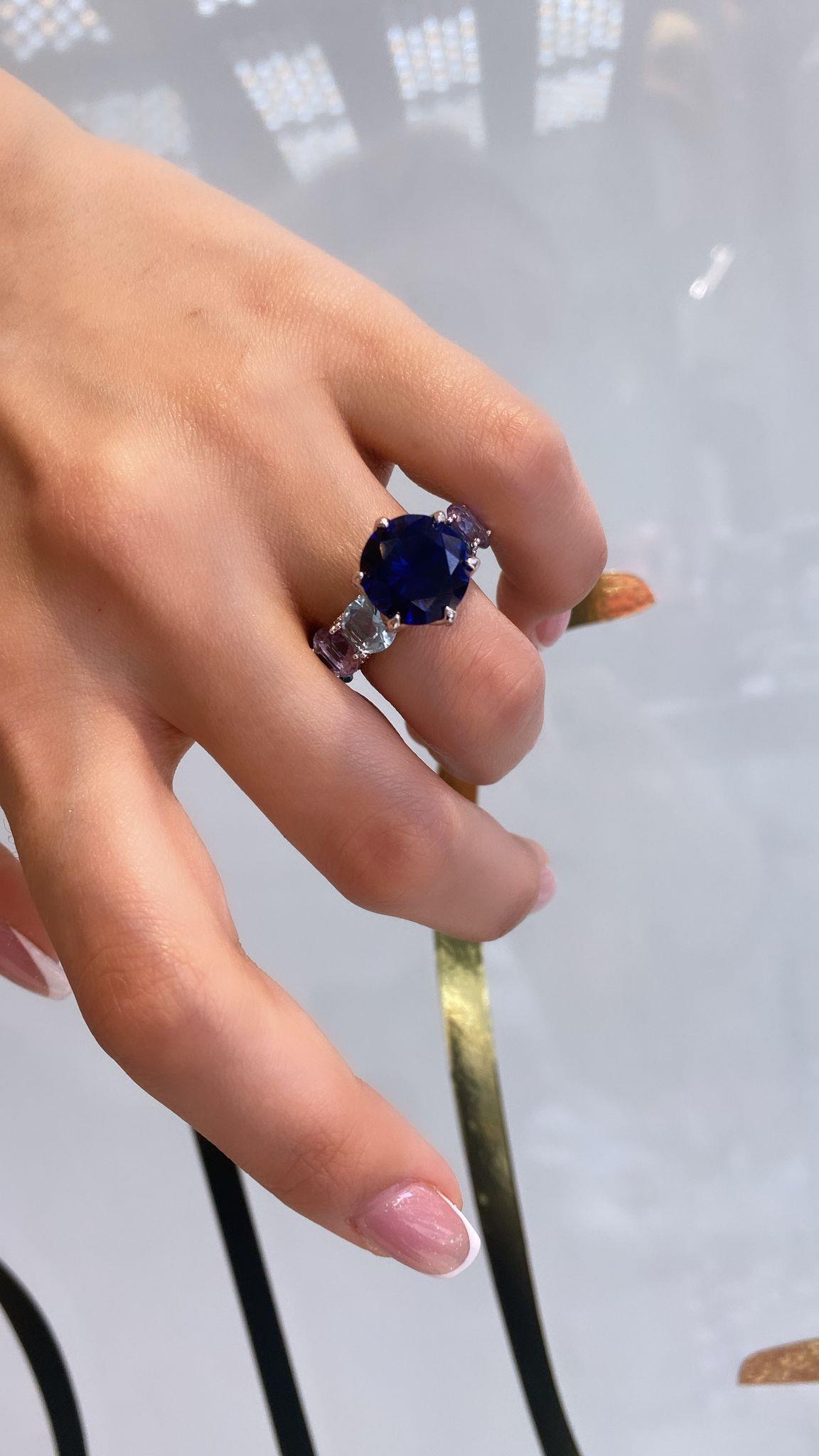 İthal Navy Rainbow Celia Tektaş Yüzük