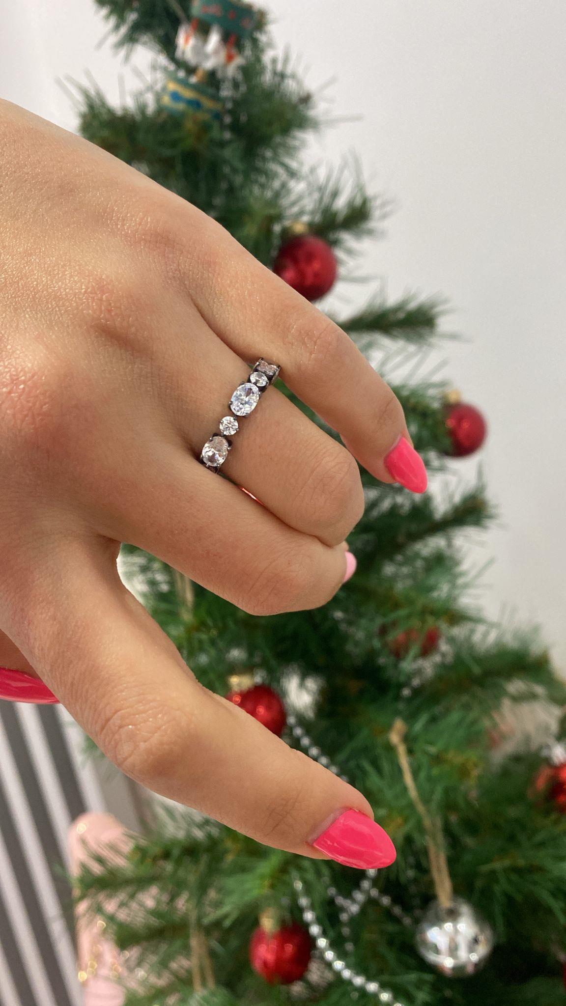 İthal Siyah Elips Tamtur Yüzük