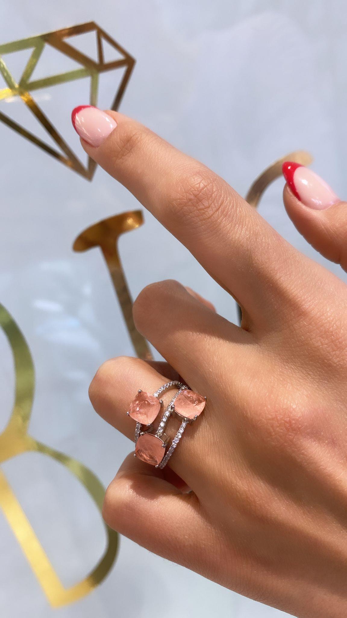 İthal Tries Quare Somon Yüzük