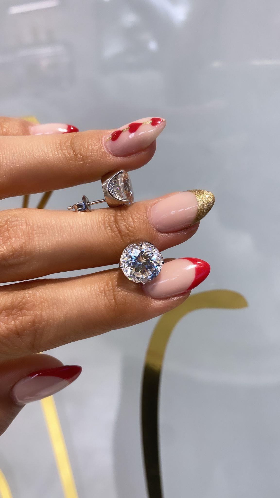 İthal Vip Seri Mozanite Bigy Tektaş Küpe