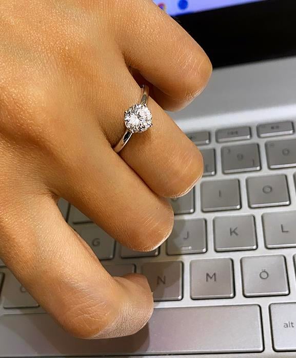 İthal Vip Seri Mozanite Four Vi Tektaş Vip Seri Yüzük