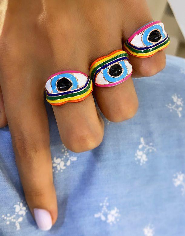 Rainbow Occhio Yüzük