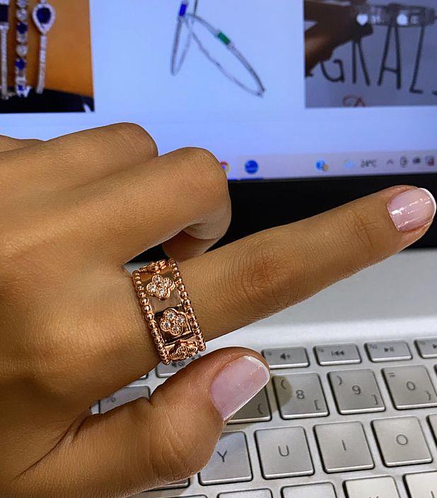 Rose Yonca Kalın Tamtur Yüzük