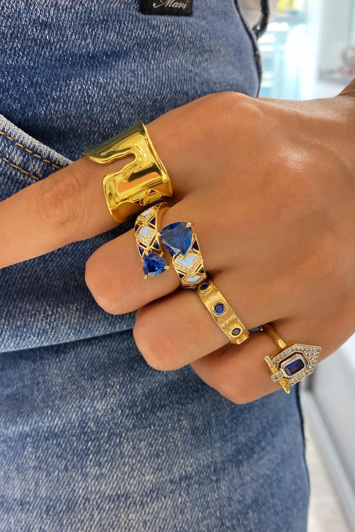 Vintage Navy Yüzük