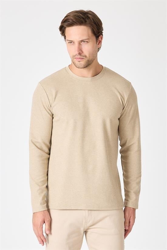 Bisiklet Yaka Basic Sweatshirt