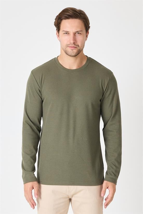 Bisiklet Yaka Basic Sweatshirt