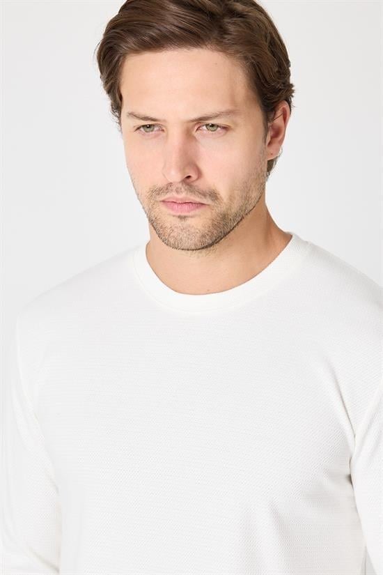 Bisiklet Yaka Basic Sweatshirt