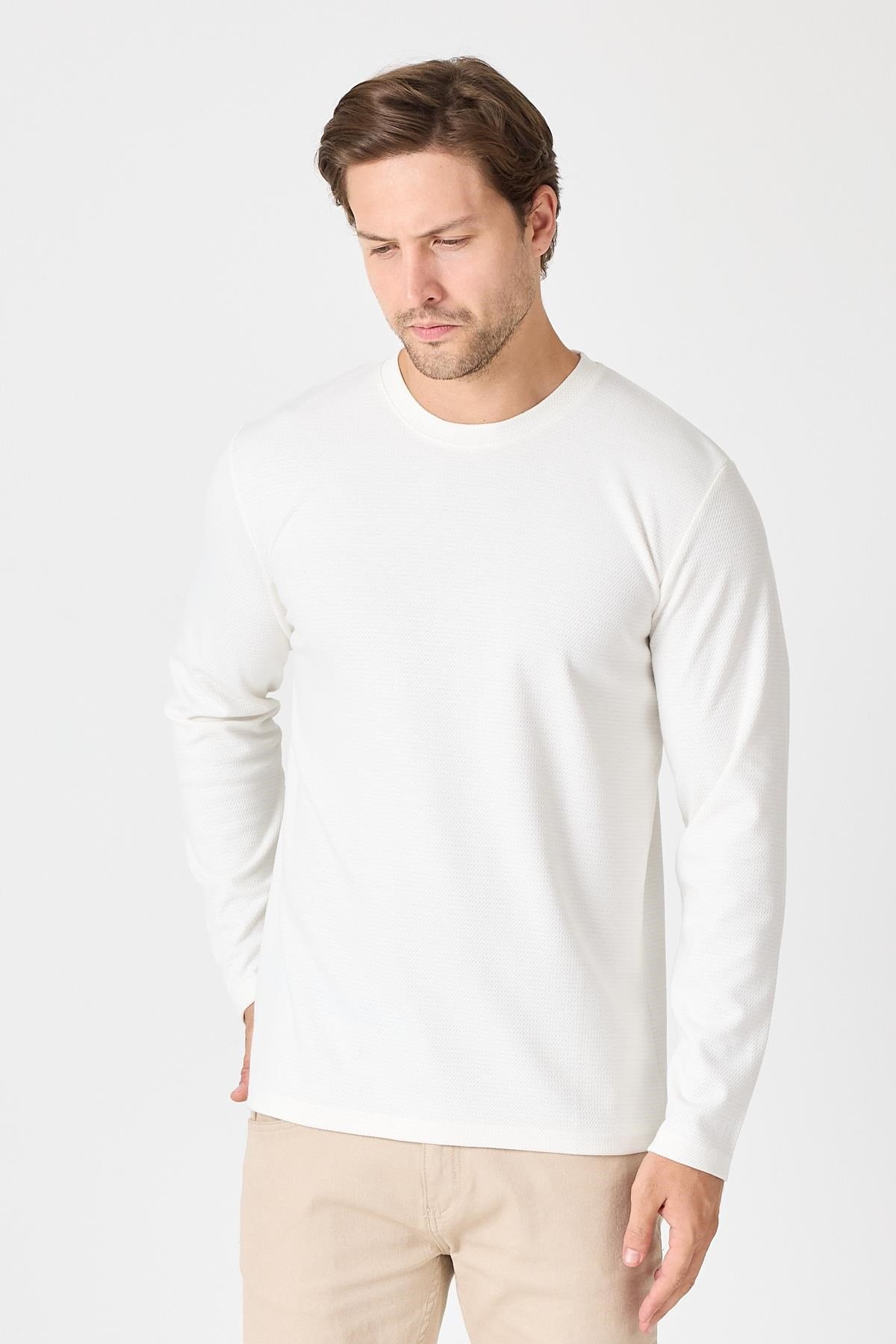 Bisiklet Yaka Basic Sweatshirt