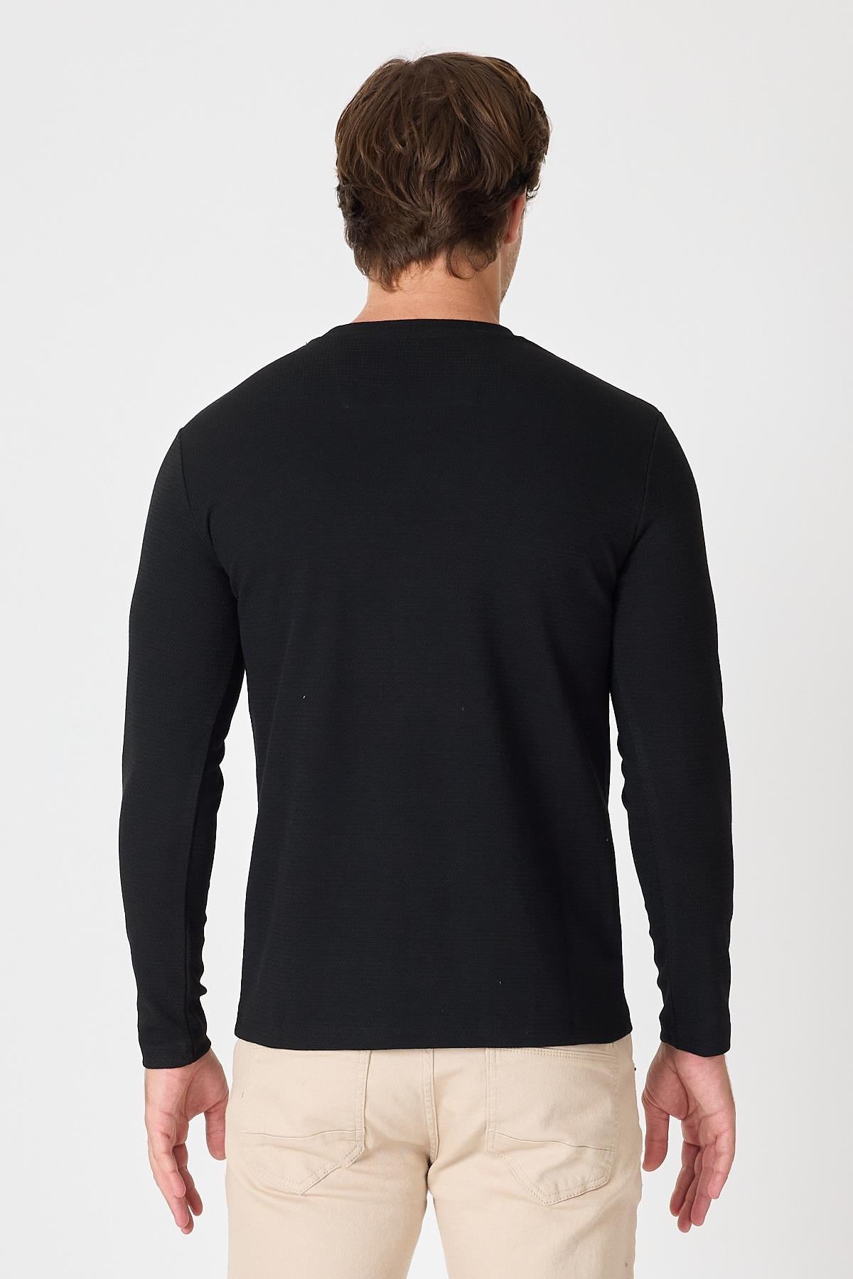 Bisiklet Yaka Basic Sweatshirt
