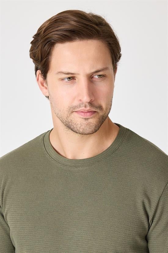 Bisiklet Yaka Basic Sweatshirt