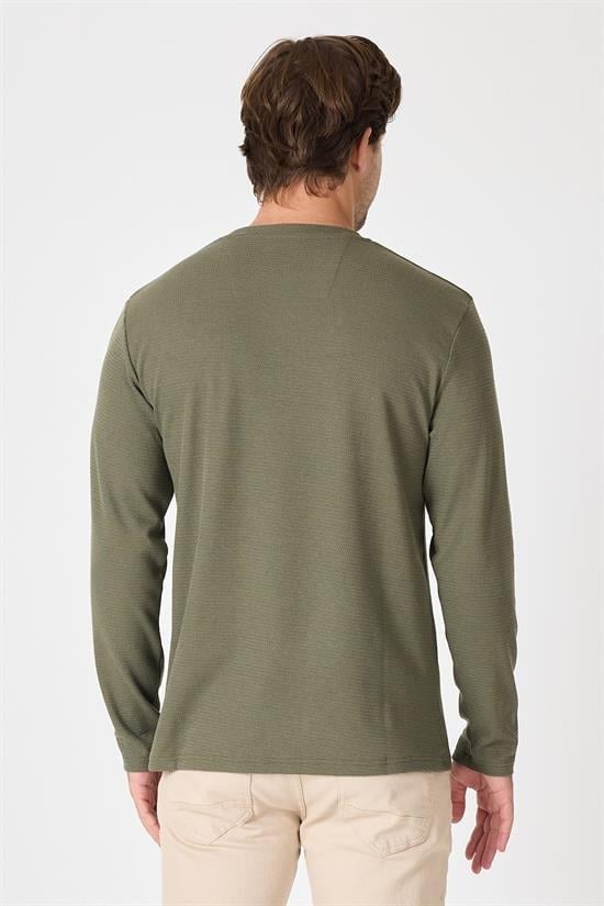 Bisiklet Yaka Basic Sweatshirt