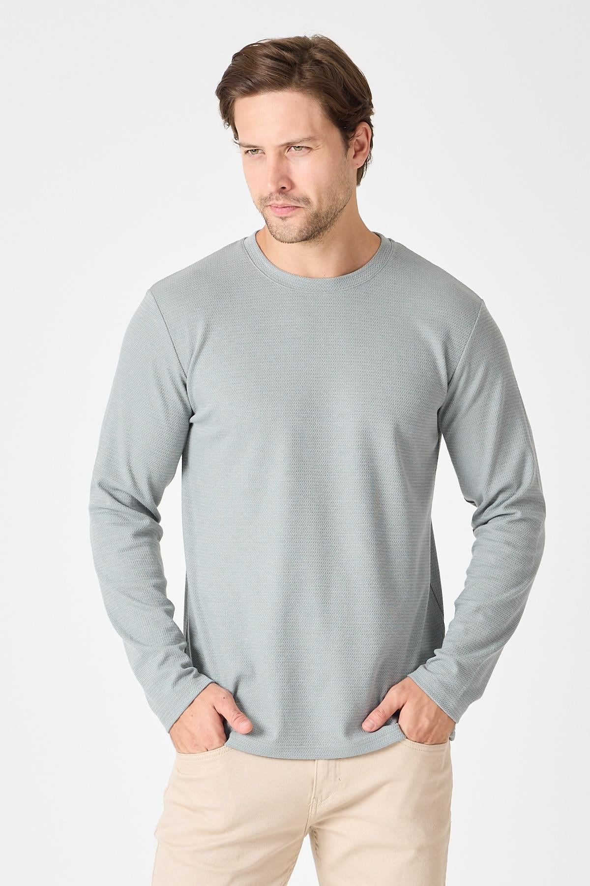 Bisiklet Yaka Basic Sweatshirt