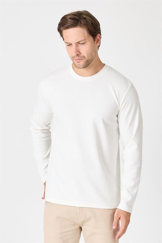 Bisiklet Yaka Basic Sweatshirt