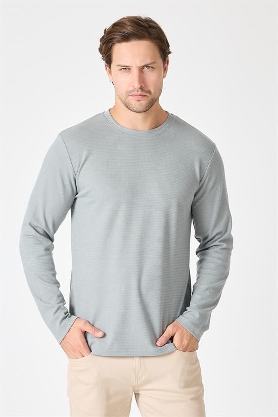 Bisiklet Yaka Basic Sweatshirt