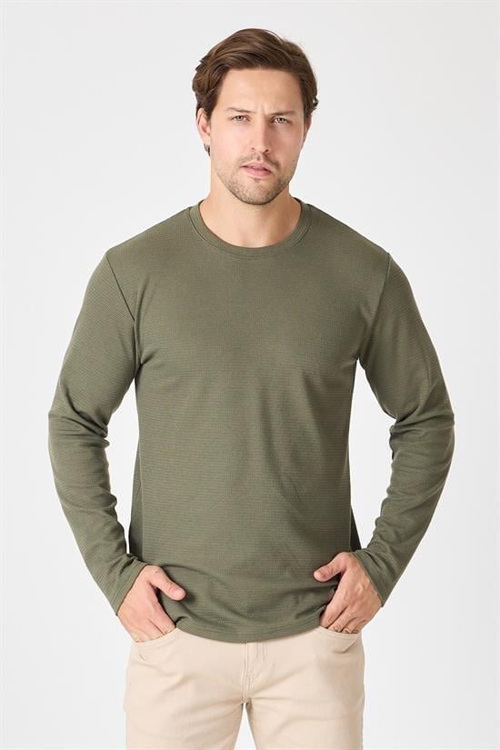 Bisiklet Yaka Basic Sweatshirt