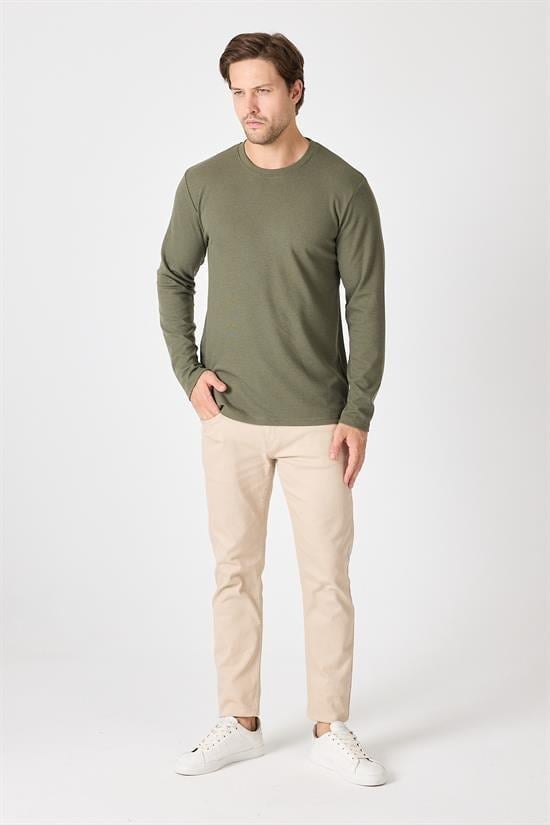Bisiklet Yaka Basic Sweatshirt