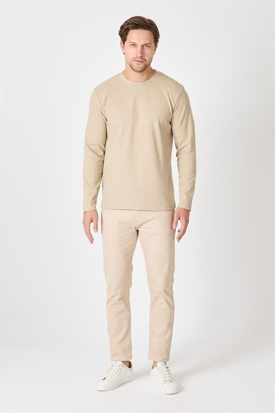 Bisiklet Yaka Basic Sweatshirt