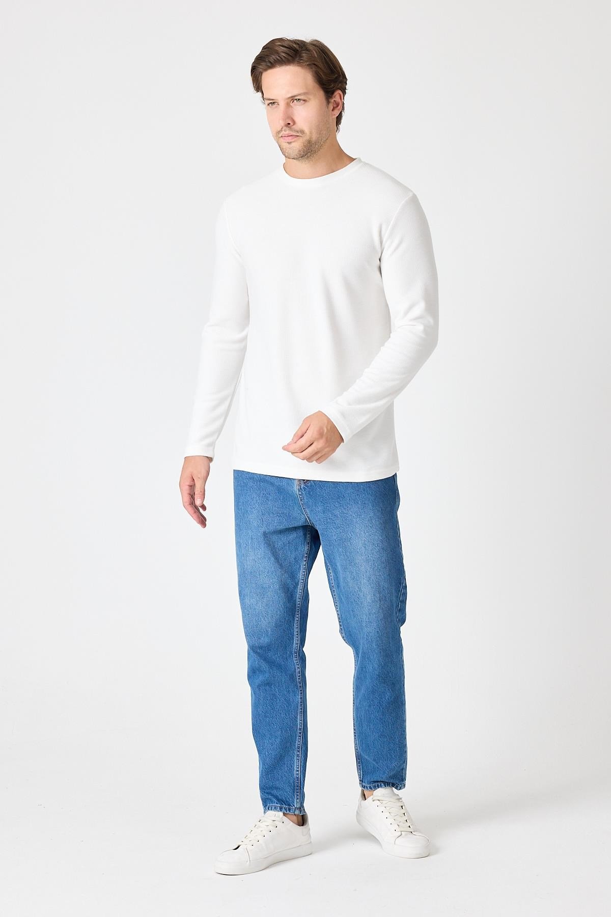 Bisiklet Yaka Relaxed Fit Sweatshirt