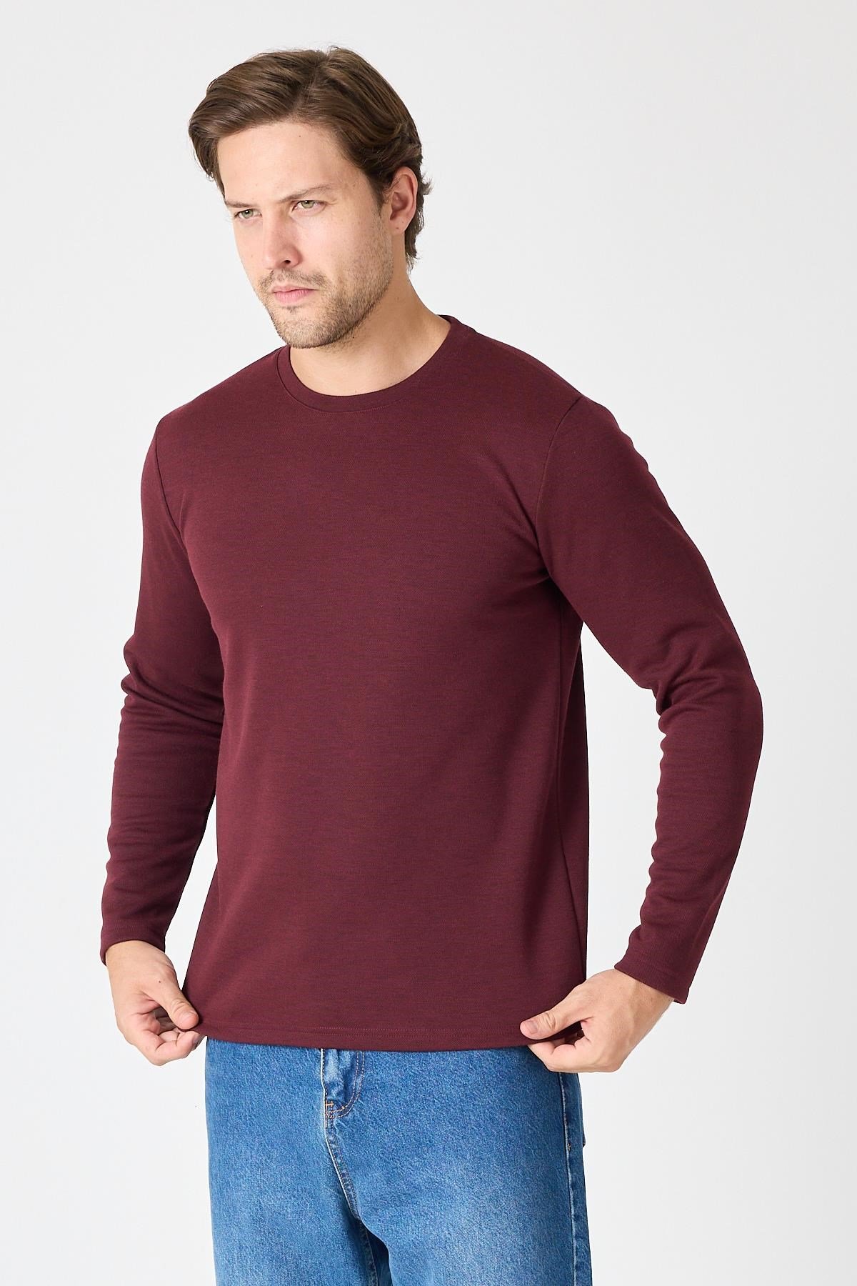 Bisiklet Yaka Slim Fit Sweatshirt
