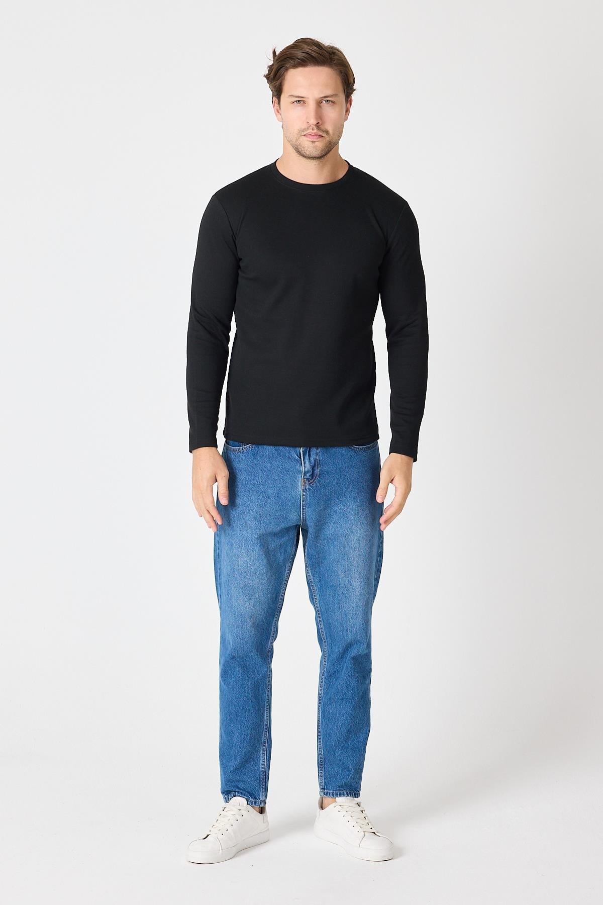 Bisiklet Yaka Slim Fit Sweatshirt