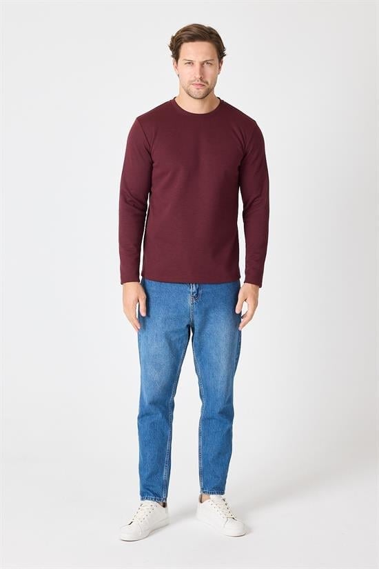 Bisiklet Yaka Slim Fit Sweatshirt