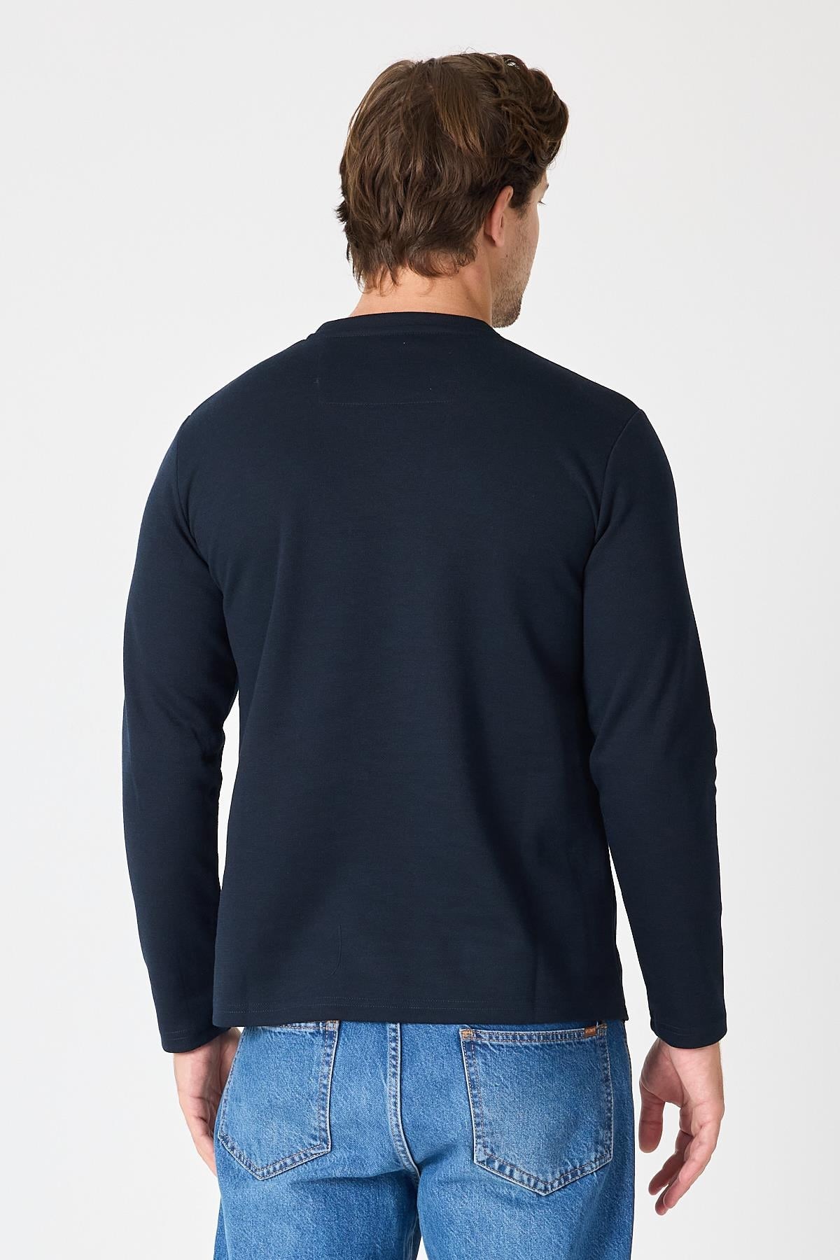 Bisiklet Yaka Slim Fit Sweatshirt