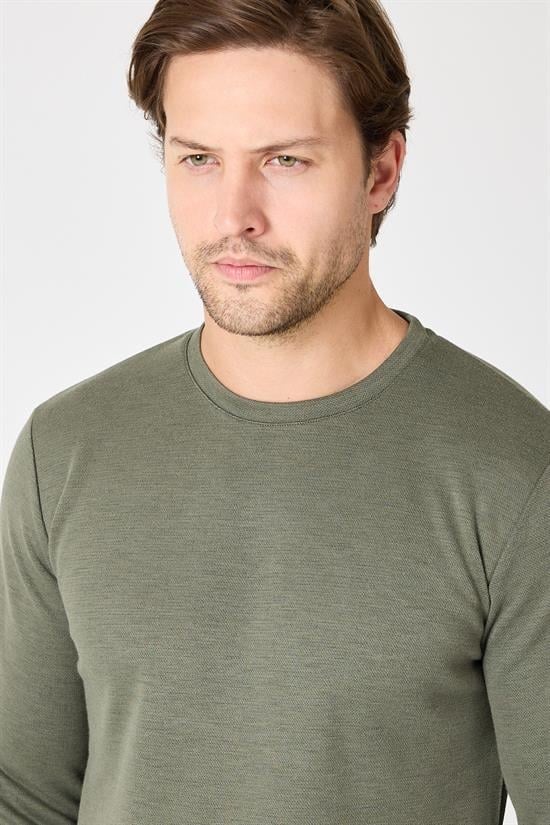 Bisiklet Yaka Slim Fit Sweatshirt