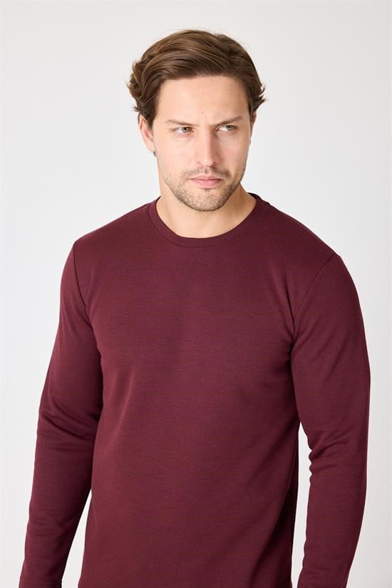 Bisiklet Yaka Slim Fit Sweatshirt