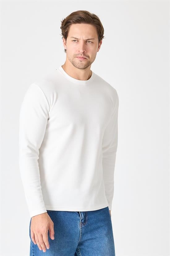 Bisiklet Yaka Slim Fit Sweatshirt