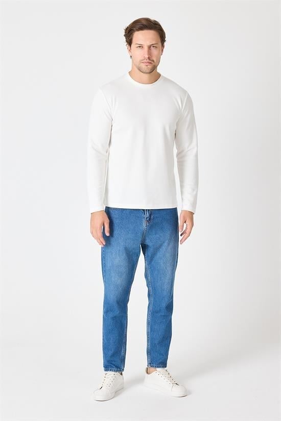 Bisiklet Yaka Slim Fit Sweatshirt