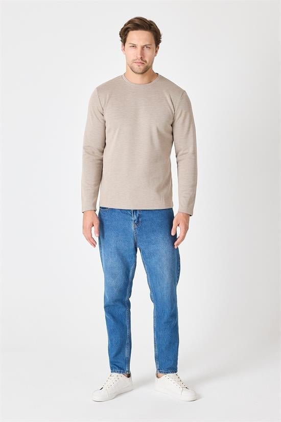 Bisiklet Yaka Slim Fit Sweatshirt