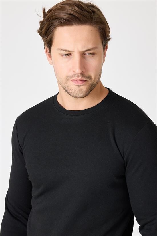 Bisiklet Yaka Slim Fit Sweatshirt