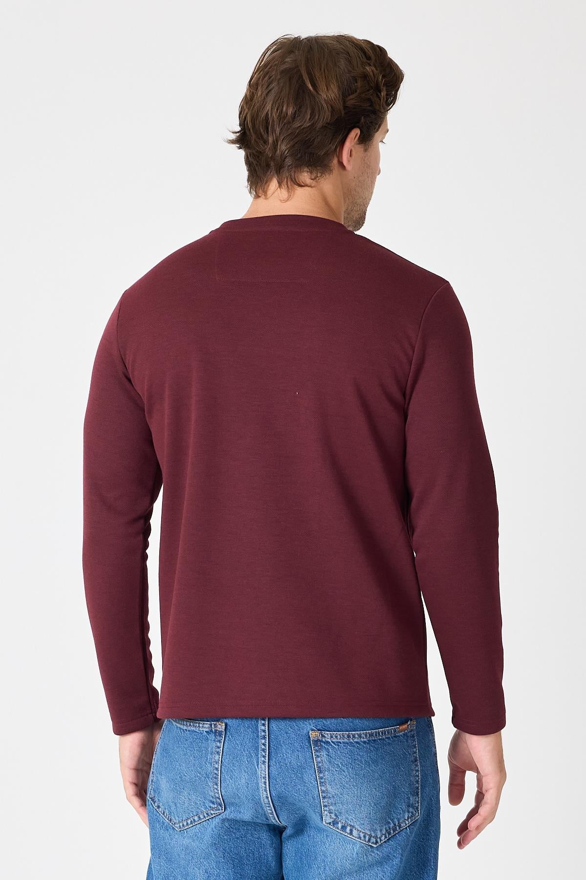 Bisiklet Yaka Slim Fit Sweatshirt