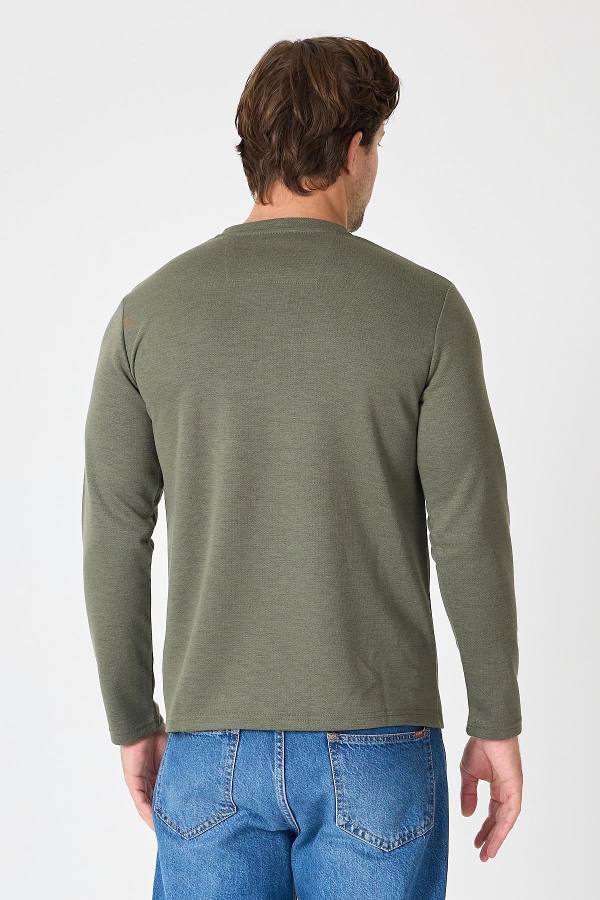 Bisiklet Yaka Slim Fit Sweatshirt