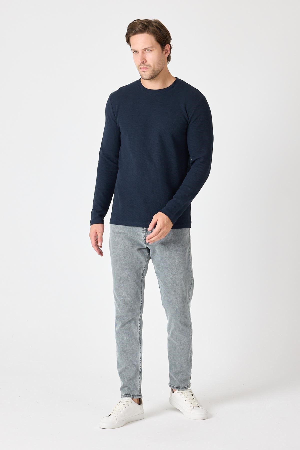 Bisiklet Yaka Sweatshirt