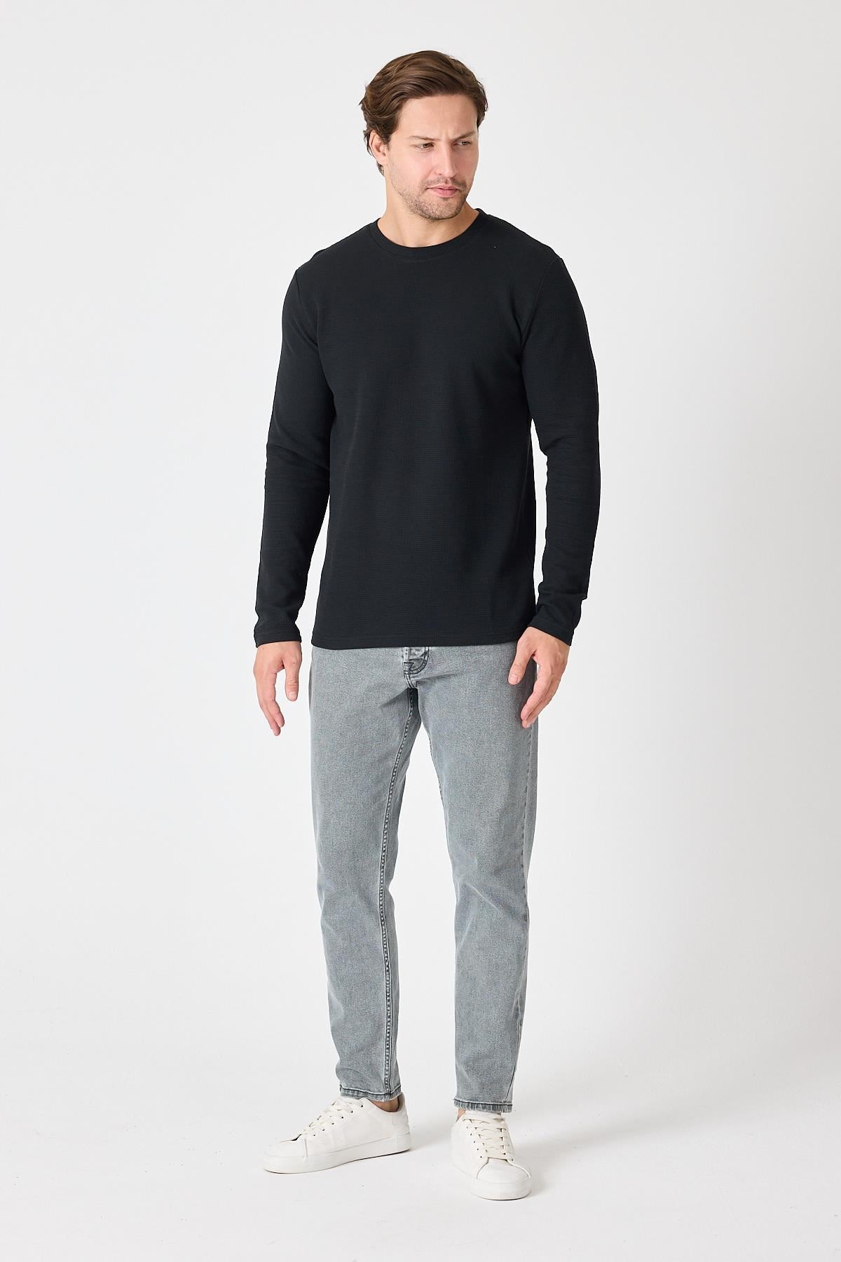 Bisiklet Yaka Sweatshirt