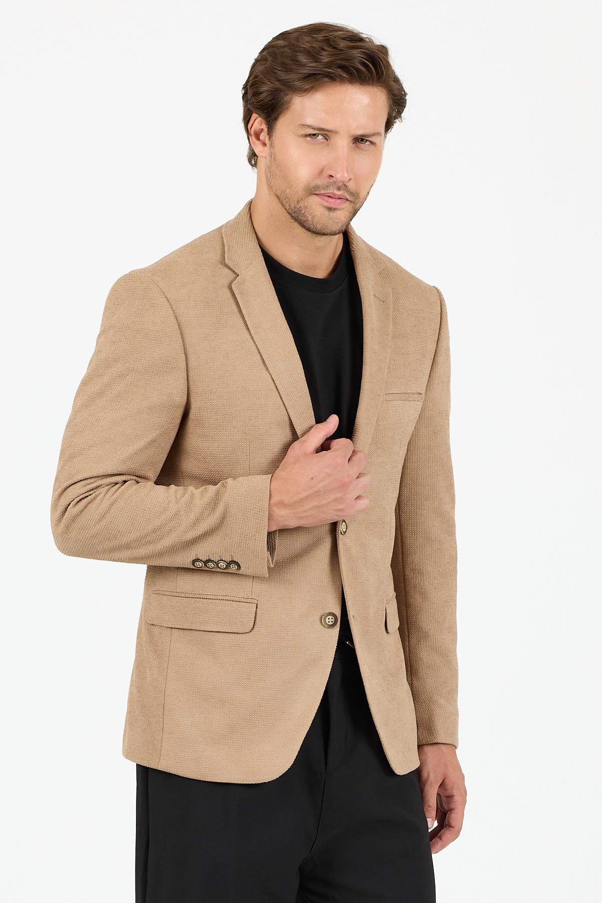 CK2017-15 Blazer Ceket- Taba