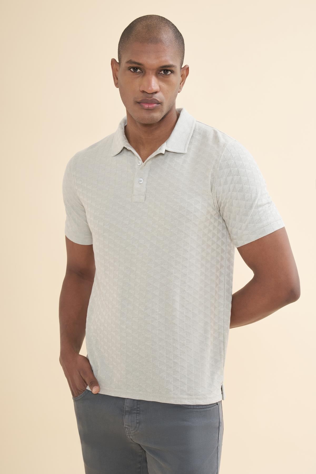 İntersivin  Polo Yaka Gri Tshirt - SD-04