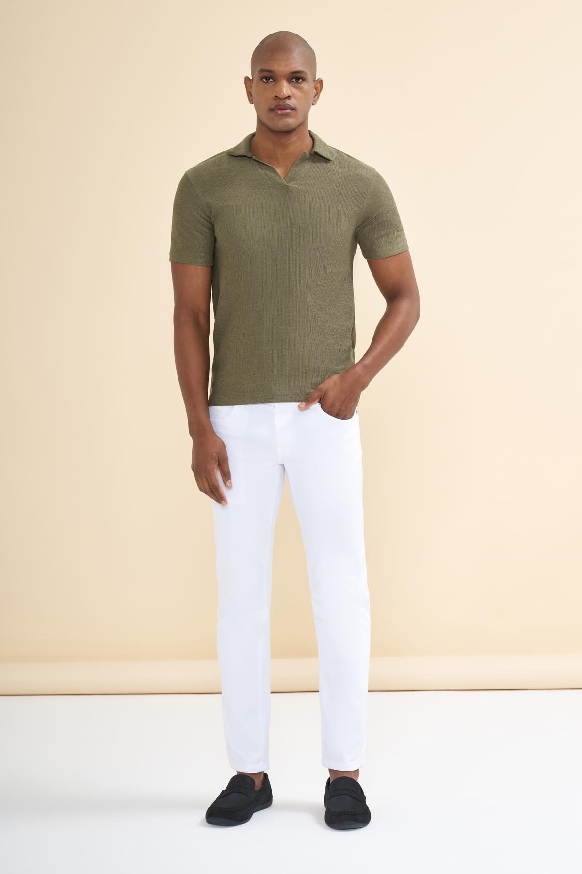 İntersivin  Polo Yaka Haki T-Shirt  / BSVŞ-01
