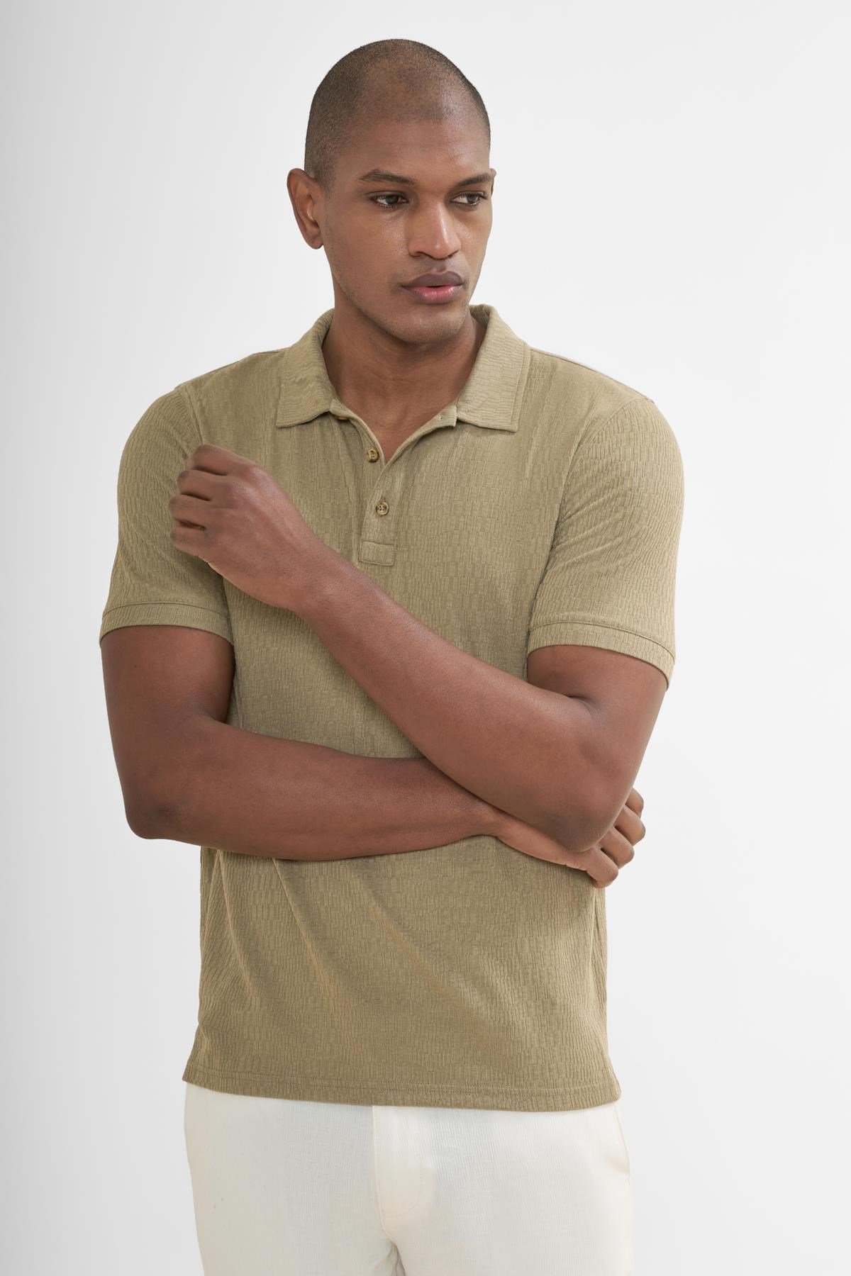 İntersivin  Polo Yaka Haki Tshirt - SD-05