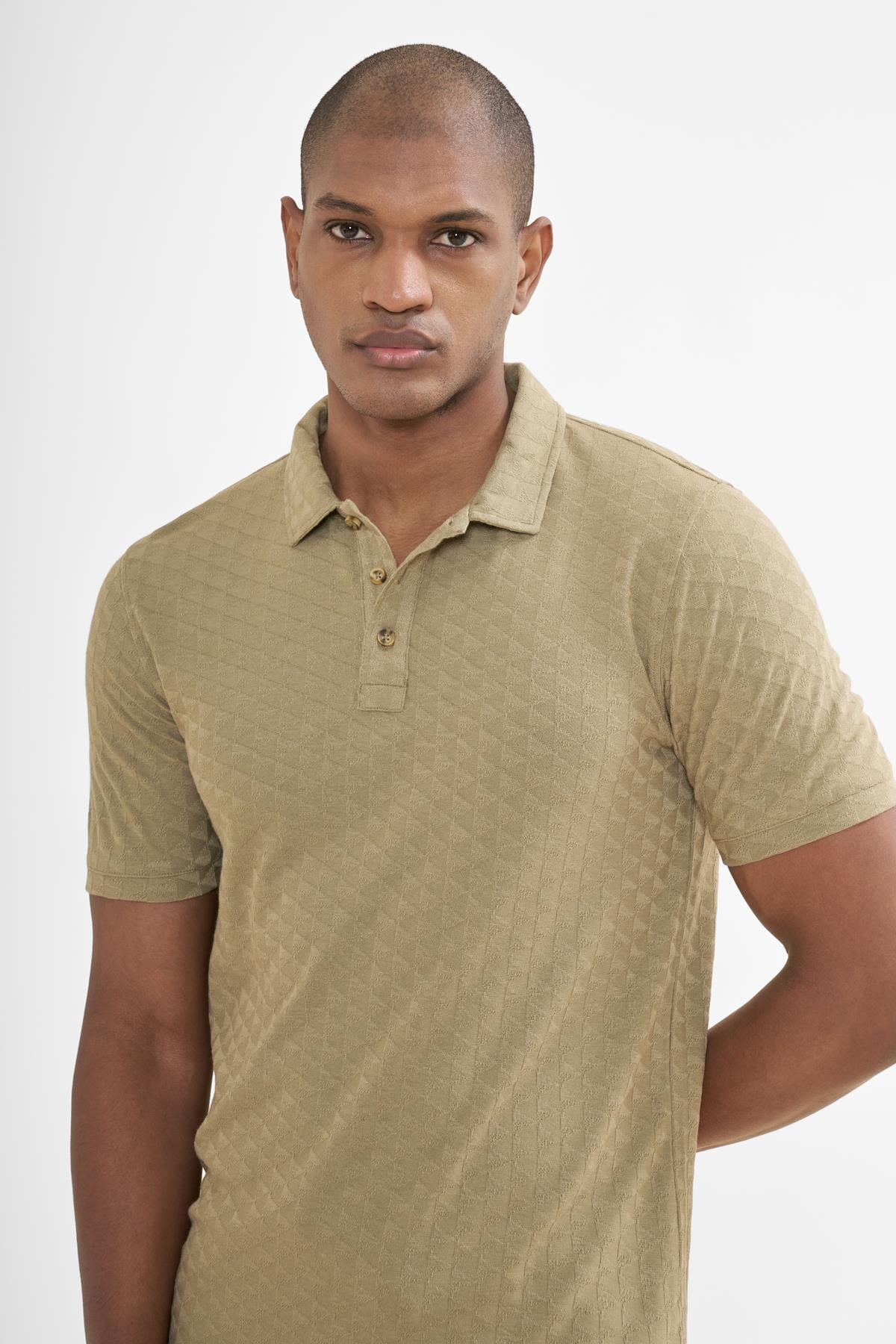 İntersivin  Polo Yaka Haki Tshirt - SD-04