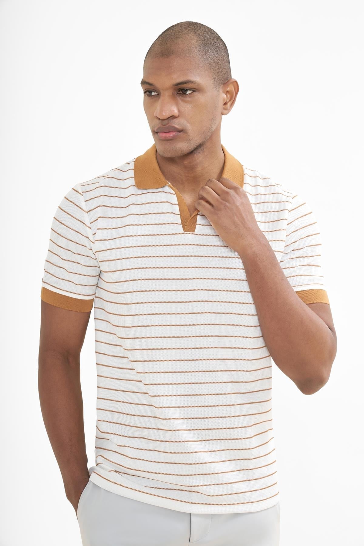 İntersivin  Polo Yaka Hardal Tshirt - SVŞ-02